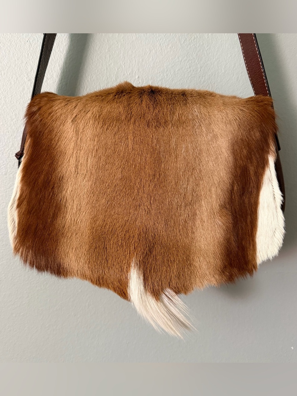 Vintage Wilson’s Leather Deer Hide Purse Leather Shoulder Bag Western Boho